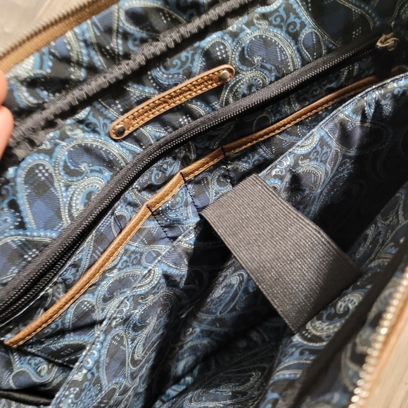 Robert Graham Men's Roman Leather Messenger Bag Brown Briefcase NEW - Picture 5 of 6